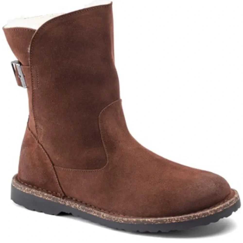Birkenstock Womens' EU 36 Size 5-5.5 Upsalla Shearling Boots Espresso NWT
